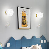 Astronaut Moon Wall Lamp with LED White Light,Diameter 25cm - 45-Degree Angle