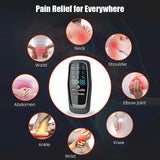 Dual Output EMS/TENS Massage Device with 9 Modes and Type-C Charging, (8 Adhesive Pads) - Front View