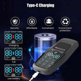 Dual Output EMS/TENS Massage Device with 9 Modes and Type-C Charging, (8 Adhesive Pads) - Top-Down View