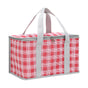 2PCS Red Insulated Picnic Lunch Bag with Checkered Design, Thermal Storage for Hot and Cold Items