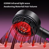 WN-02 Gray Multi-Function Red Light Massage Comb with 3 Modes and Rechargeable Battery - Side View