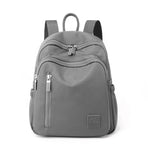 Gray Mini Nylon Multi-Compartment Backpack - Lightweight and Stylish Everyday Bag