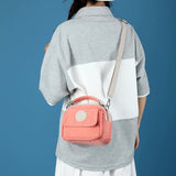 Black Compact Nylon Crossbody Bag - Stylish and Versatile Shoulder Purse - Front View