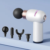 LC-005-White Portable Mini Massage Gun - Quiet Muscle Massager with 6 Speeds