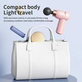 LC-005-Pink Portable Mini Massage Gun - Quiet Muscle Massager with 6 Speeds - Front View