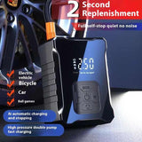 SF007 Digital Tire Inflator with LED Display and Multiple Nozzles - Compact and Powerful(Three-purpose lithium battery) - 45-Degree Angle
