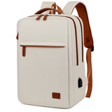 Beige Waterproof Business Backpack - 31L Capacity, Stylish and Versatile