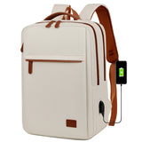 Off White Waterproof Business Backpack - 31L Capacity, Stylish and Versatile - Top-Down View