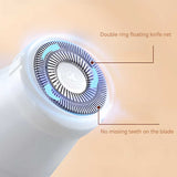 2-in-1 Electric Lady Shaver with Precision Tip - Portable and Rechargeable Grooming Tool - 45-Degree Angle