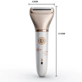 Elegant Rechargeable Electric Lady Shaver with Replaceable Head - Portable Grooming Solution - 45-Degree Angle