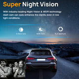 1080P Dual Dash Cam with Night Vision and G-Sensor - Motion Detection and Loop Recording - Front View