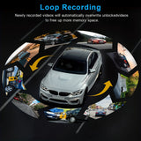 1080P Dual Dash Cam with Night Vision and G-Sensor - Motion Detection and Loop Recording - Top-Down View