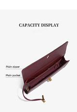 Black Elegant PU Leather Clutch Bag with Snake Print Design - Multi-color Options - Side View