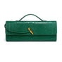 Green Elegant PU Leather Clutch Bag with Snake Print Design - Multi-color Options