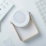 Red Transformable Lantern Desk Lamp with USB Rechargeable Battery - Touch Control, 3 Brightness Levels, 0.3W - Top-Down View