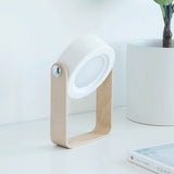 Red Transformable Lantern Desk Lamp with USB Rechargeable Battery - Touch Control, 3 Brightness Levels, 0.3W - 45-Degree Angle