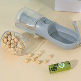 Green 3-in-1 Portable Pet Water Bottle with Food Storage and Waste Bag Dispenser - 300mL Capacity - Side View