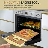 Non-Stick Flexible Pizza Peel with Handle - Perfect for Baking and Serving, 12 inches 52.5cm*35cm - Top-Down View