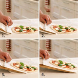Non-Stick Flexible Pizza Peel with Handle - Perfect for Baking and Serving, 12 inches 52.5cm*35cm - Rear View