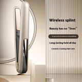 Starry  Gray Wireless USB Charging Hair Straighteners Volume Straight Two-in-one - Side View