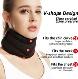2PCS Ergonomic Neck Support Brace - Adjustable and Comfortable for Cervical Spine Relief - Front View