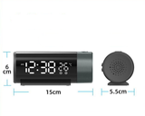 Projection Alarm Clock with LED Display - Dual Alarms and USB Charging - 45-Degree Angle
