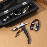 Creative Wine Opener Gift Set(5-Piece)- Luxury Wine Tools with Elegant Design - Top-Down View