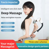 Gray Portable Elbow Massage Gun - 1200 mAh Muscle Relaxation Tool - Side View