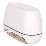 White Himalayan Salt Flame Aroma Diffuser - 250ml Ultrasonic Humidifier with 7-Color LED Light for Relaxation and Decor - Side View