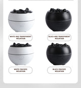 Volcanic Flame Aroma Diffuser (White Ordinary Style)- 360ml Ultrasonic Humidifier with 7-Color LED Light and Adjustable Mist for Home and Office - 45-Degree Angle