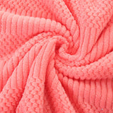 (2 PCS Purple) Coral Fleece Towel and Bath Towel Set - Ultra Soft, Absorbent, and Lint-Free for Home and Spa - Side View