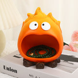 Creative Cartoon Flame Key Holder Tray - Fun and Decorative Storage for Entryway or Living Room - Front View