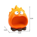 Creative Cartoon Flame Key Holder Tray - Fun and Decorative Storage for Entryway or Living Room - Top-Down View