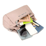 Blue Waterproof Nylon Crossbody Bag - Lightweight and Adjustable Strap Shoulder Bag for Women - Side View