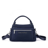 Navy Blue Waterproof Nylon Crossbody Bag - Lightweight and Adjustable Strap Shoulder Bag for Women