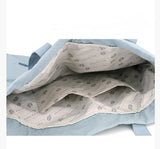 White Large Capacity Tote Bag - Lightweight Single Shoulder Bag for Commute, Casual Outings, and Shopping - Top-Down View