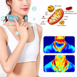 Gray 12-Level Intelligent Neck Massager with Heating Function - Pain Relief and Relaxation - Side View