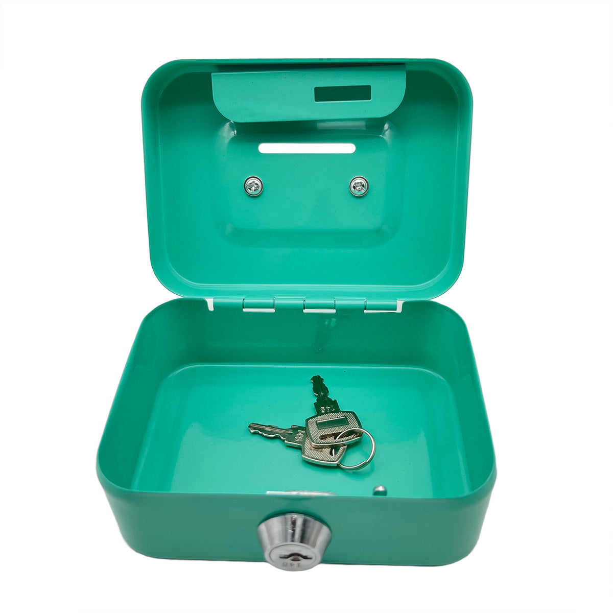 2PCS/Green Mini Lockable Cash Box with Handle - Secure Money Storage Box
