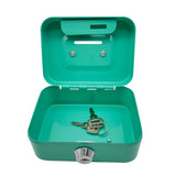 2PCS/Green Mini Lockable Cash Box with Handle - Secure Money Storage Box