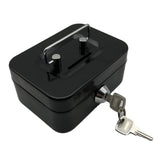 2PCS/Gray Mini Lockable Cash Box with Handle - Secure Money Storage Box