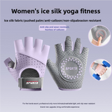 Black/S Size Women's Non-Slip Breathable Sports Gloves - Lightweight and Shock-Resistant Fitness Gloves - Side View