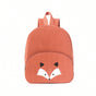 Cute Fox Backpack - Soft Corduroy Material with Adjustable Straps