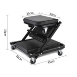 Heavy-Duty 36-Inch Mechanic Creeper - Multi-Functional Repair Board with Adjustable Height for Car Maintenance - Front View