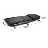 Heavy-Duty 36-Inch Mechanic Creeper - Multi-Functional Repair Board with Adjustable Height for Car Maintenance - Side View