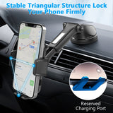 ML-236 Adjustable Car Phone Holder - Universal Suction Mount for Dashboard & Windscreen - Top-Down View