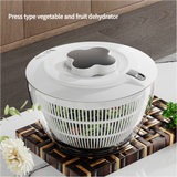 Black Manual Salad Spinner with Pressurized System - Efficient & Quick Vegetables Drying, Multiple Color Options - 45-Degree Angle