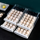 Clear Egg Storage Box with Two Layers - Space-Saving Design for 40 Eggs - 45-Degree Angle