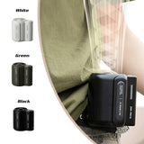 White Outdoor Waist Fan - Portable Wearable Fan for Hands-Free Cooling - Front View