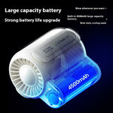 Black Outdoor Waist Fan - Portable Wearable Fan for Hands-Free Cooling - Side View