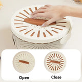 2PCS Brown Double-Layer Fruit and Vegetable Drain Basket - Multifunctional Collapsible Kitchen Strainer with Handle for Washing and Storage - 45-Degree Angle